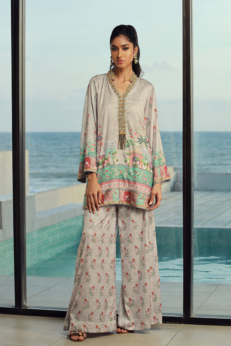 Wardha Saleem | Luxury Pret Fusion Wear | LILA (2PC) - Ladies Clothes 