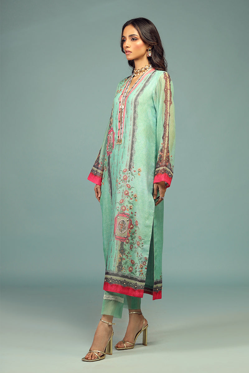 Wardha Saleem | Luxury Pret Traditional Wear | CHANDNI SHIRT WITH DUPATTA ( 2 PC) - Ladies Clothes 