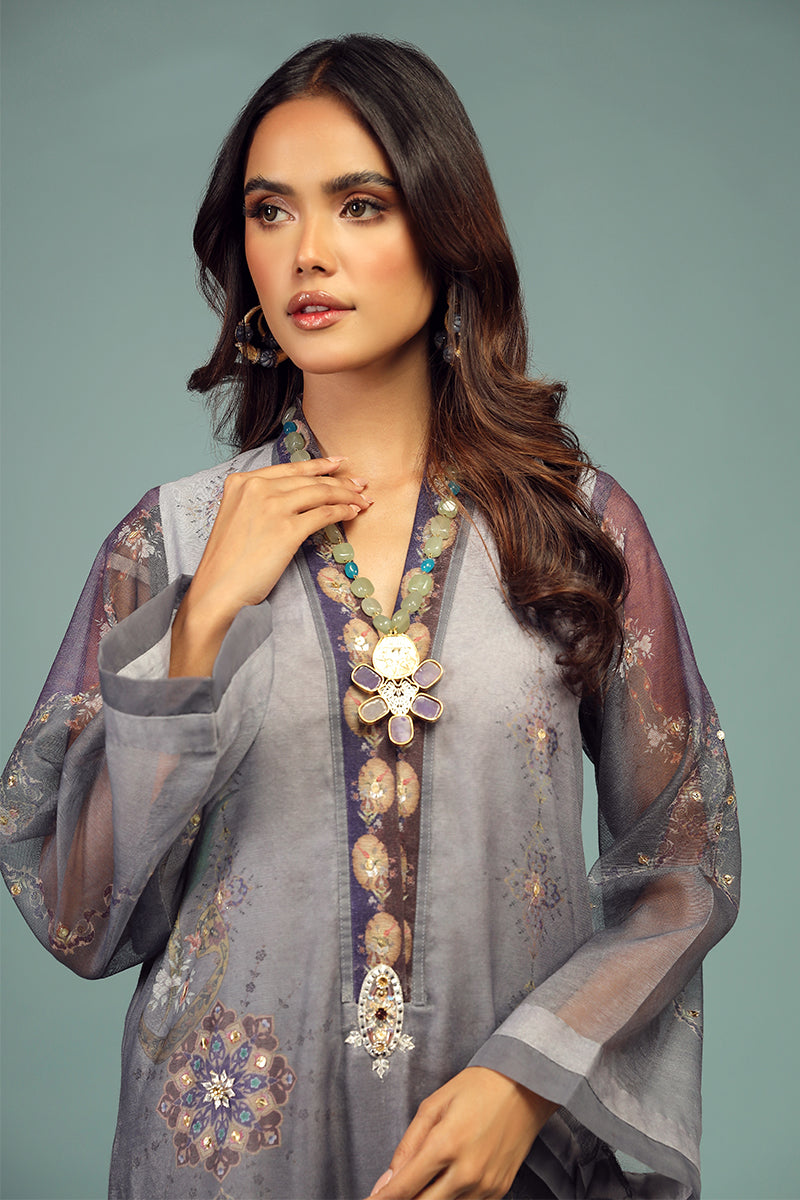Wardha Saleem | Luxury Pret Traditional Wear | DARVESH SHIRT WITH DUPATTA ( 2 PC) - Ladies Clothes 