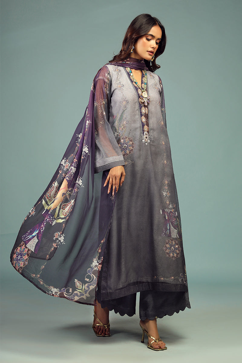Wardha Saleem | Luxury Pret Traditional Wear | DARVESH SHIRT WITH DUPATTA ( 2 PC) - Ladies Clothes 