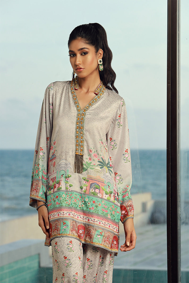 Wardha Saleem | Luxury Pret Fusion Wear | LILA (2PC) - Ladies Clothes 