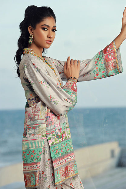 Wardha Saleem | Luxury Pret Fusion Wear | LILA (2PC) - Ladies Clothes 