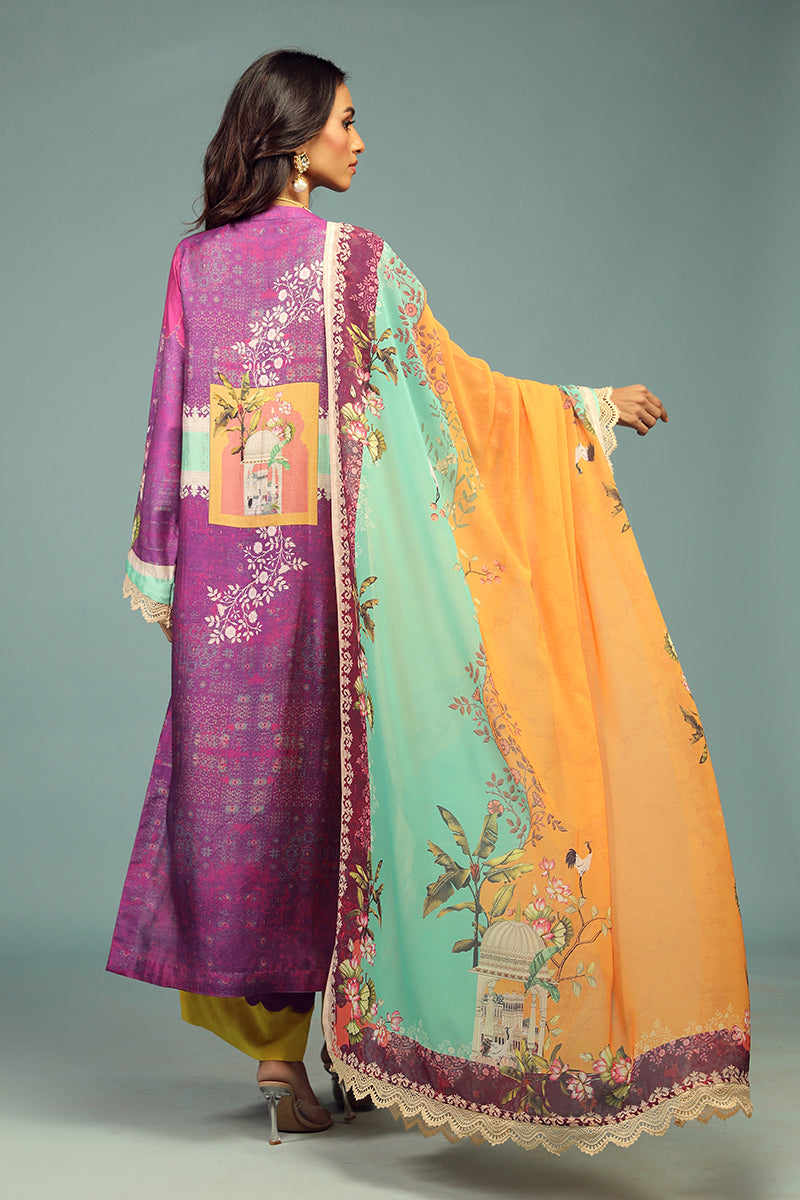 Wardha Saleem | Luxury Pret Traditional Wear | JHAROKA SHIRT WITH DUPATTA ( 2 PC) - Ladies Clothes 