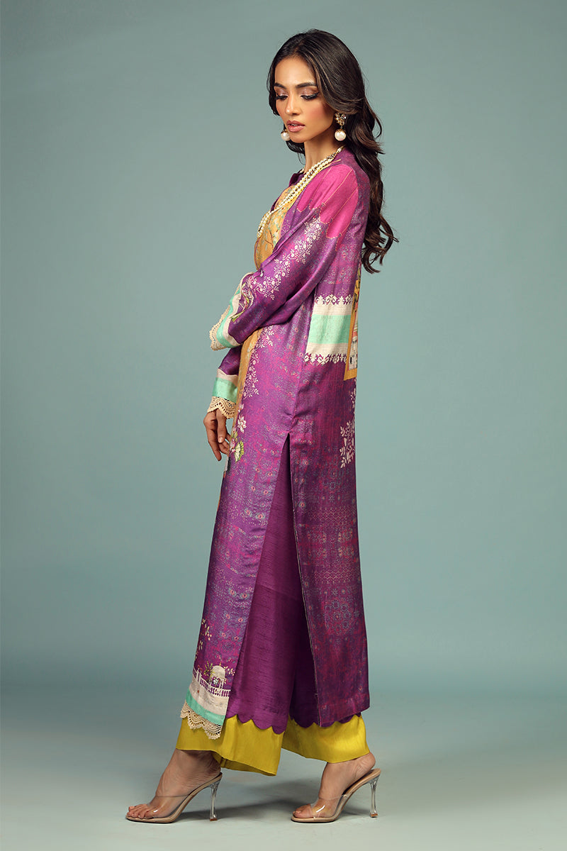 Wardha Saleem | Luxury Pret Traditional Wear | JHAROKA SHIRT WITH DUPATTA ( 2 PC) - Ladies Clothes 