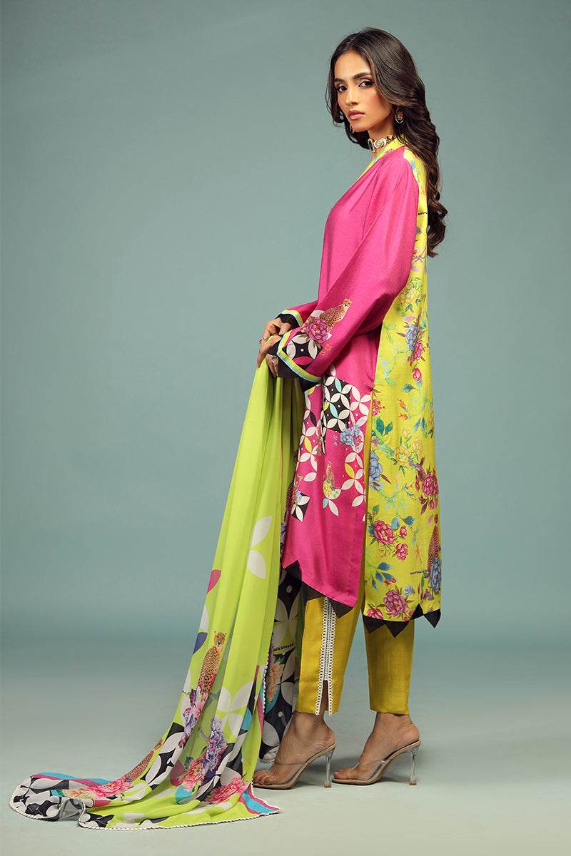 Wardha Saleem | Luxury Pret Traditional Wear | SHIKARGAH SHIRT WITH DUPATTA ( 2 PC) - Ladies Clothes 