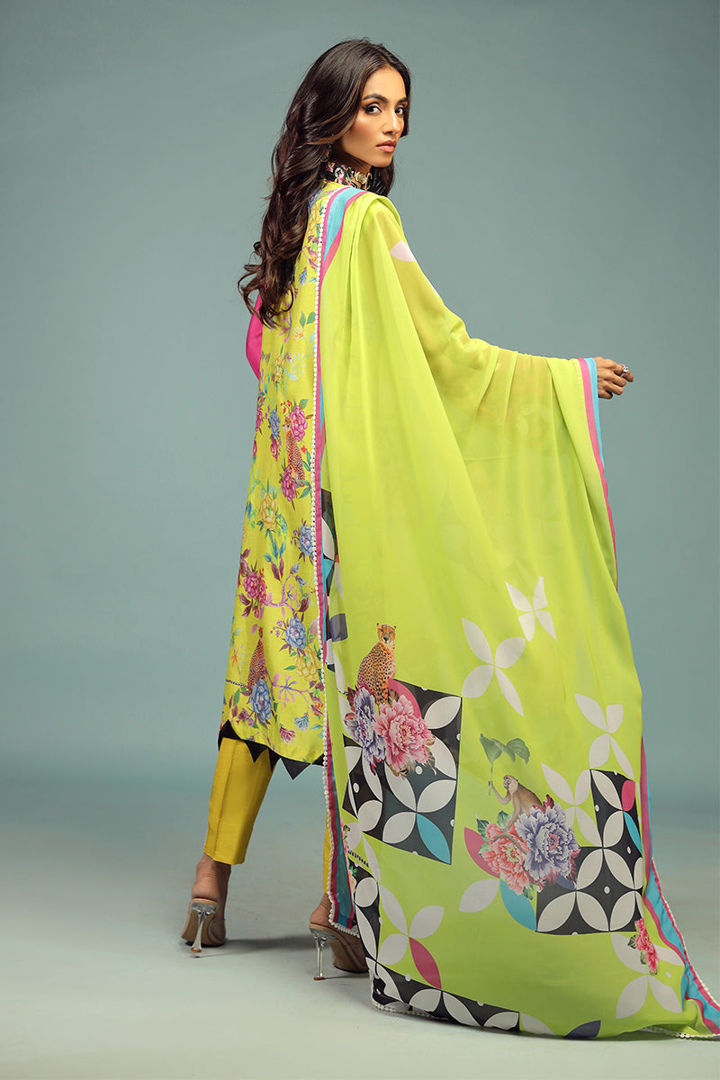 Wardha Saleem | Luxury Pret Traditional Wear | SHIKARGAH SHIRT WITH DUPATTA ( 2 PC) - Ladies Clothes 