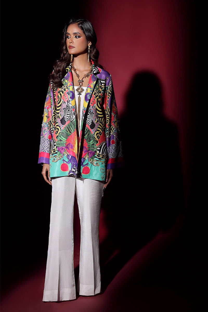 Wardha Saleem | Luxury Pret Fusion Wear | SAFARI JACKET WITH JUMPSUIT (2PC) - Ladies Clothes 