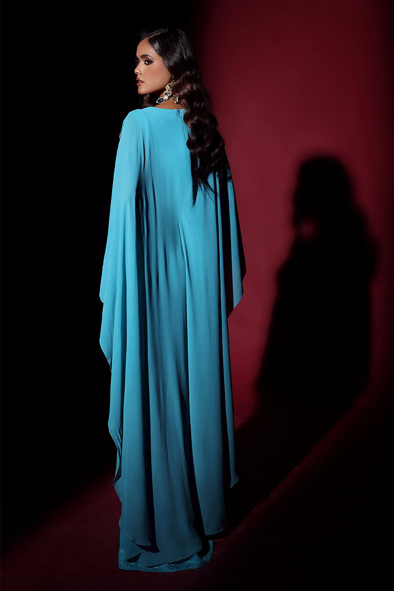 Wardha Saleem | Luxury Pret Fusion Wear | VOGUE JUMPSUIT DRAPE (1PC) - Ladies Clothes 