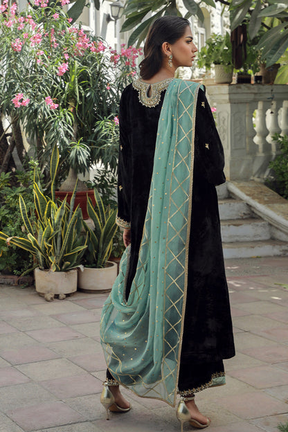 Sana Abbas | Velvet Formals | BLACK JADE - Ladies Clothes - Maria Faisal
