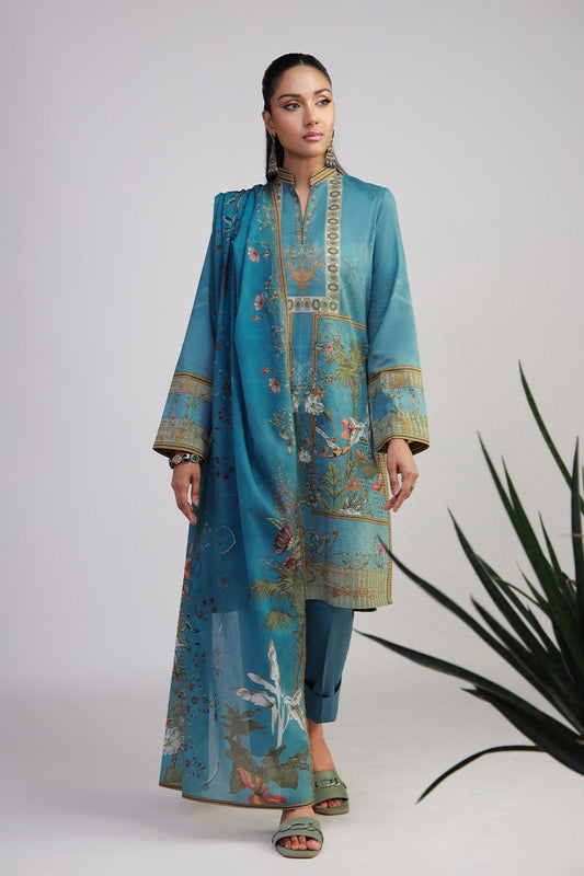 Shamaeel Ansari | Bagh e Bahar Lawn | Firoza bagh - Luxury Dress - available at Maria Faisal in UK and USA.