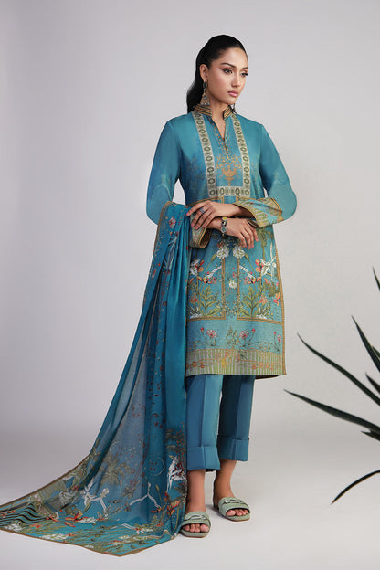 Shamaeel Ansari | Bagh e Bahar Lawn | Firoza bagh - Luxury Dress - available at Maria Faisal in UK and USA.