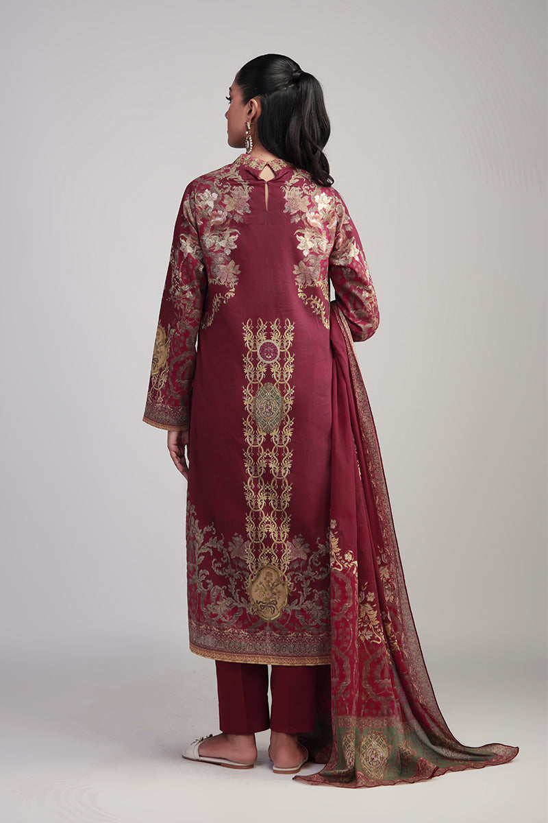 Shamaeel Ansari | Bagh e Bahar Lawn | Surkh Mahal - Luxury Dress - available at Maria Faisal in UK and USA.