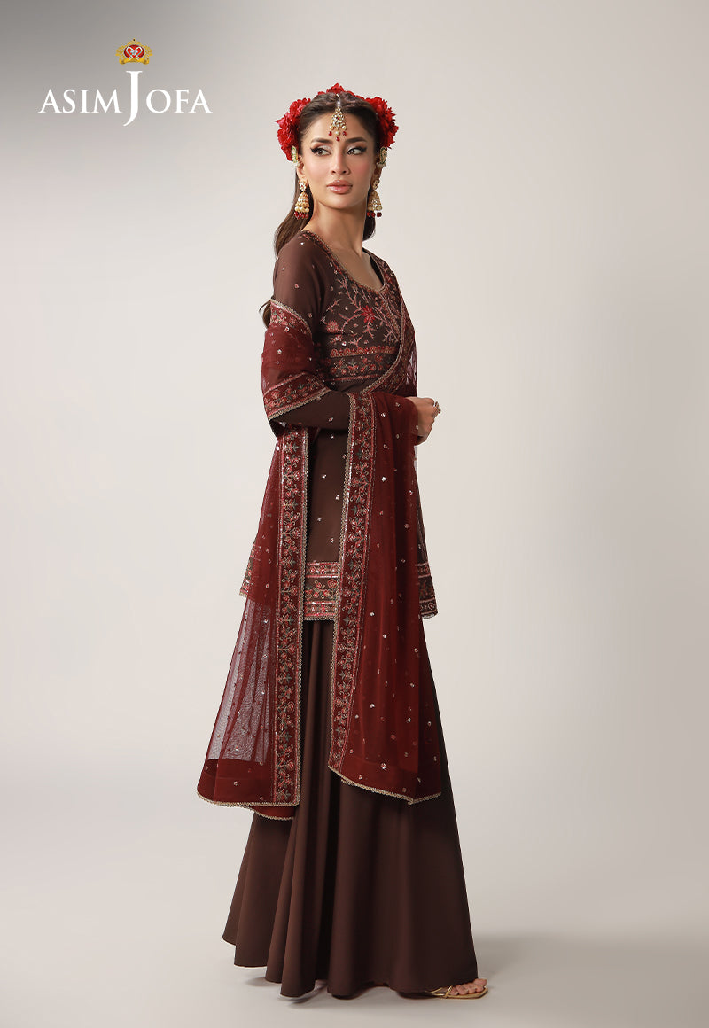 Asim Jofa | Layaan Festive Collection | AJULO-07 - Formal Dress - available at Maria Faisal in UK and USA.