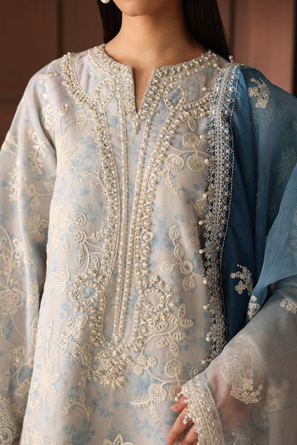 Baroque | Formals Collection | EMBROIDERED COTTON NET UF-4485 - Formal Dress - available at Maria Faisal in UK and USA.