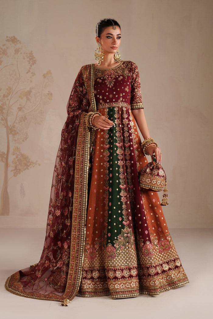 Baroque | Formals Collection | EMBROIDERED RAW SILK UF-4366 - Formal Dress - available at Maria Faisal in UK and USA.