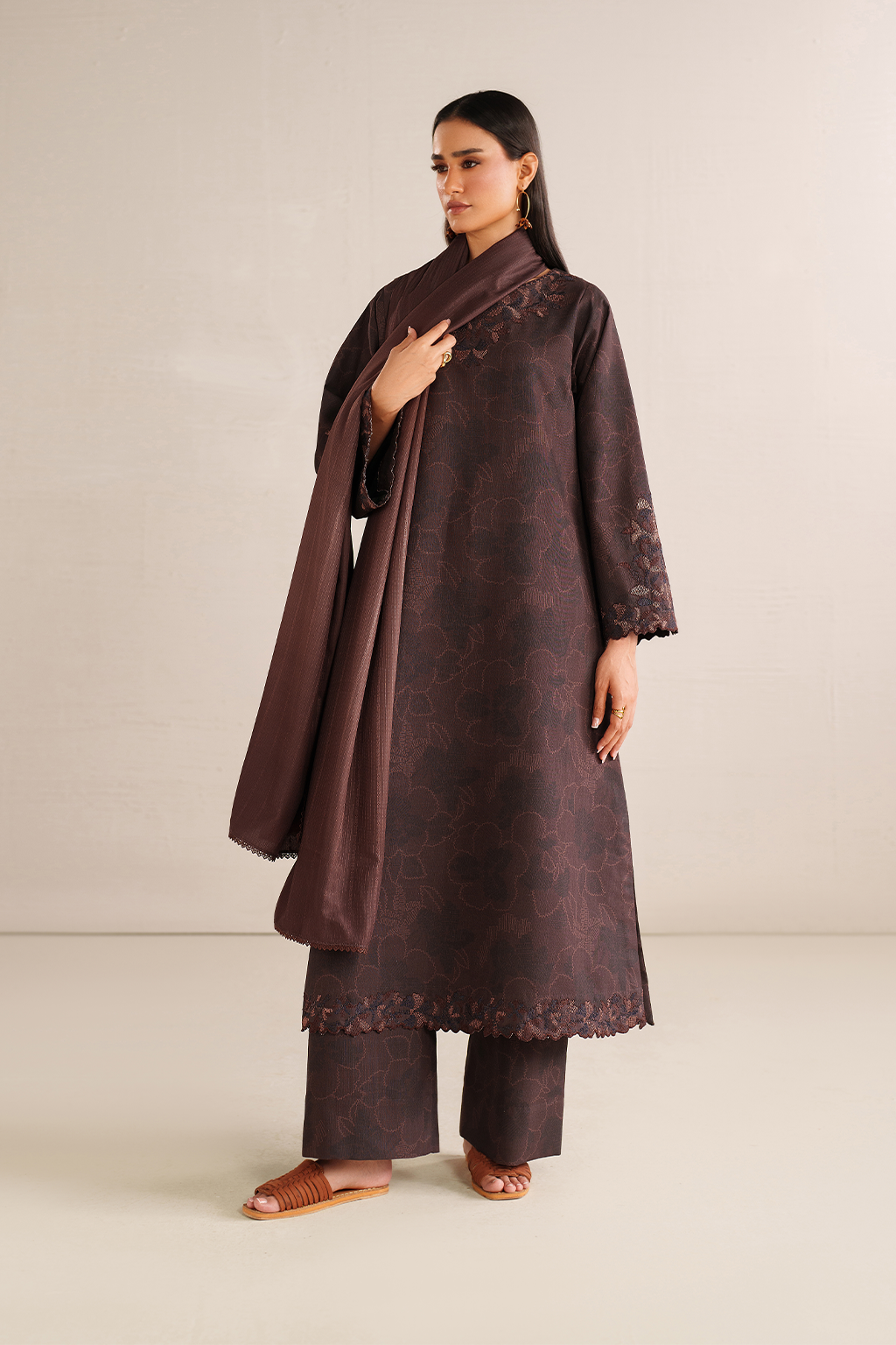 Iznik | Winter Chapter 25 | UE-574 Printed Khaddar - Casual Dress - available at Maria Faisal in UK and USA.