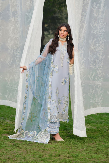 Maryam Hussain | Luxury Lawn 26 | Frost - Luxury Dress - available at Maria Faisal in UK and USA.