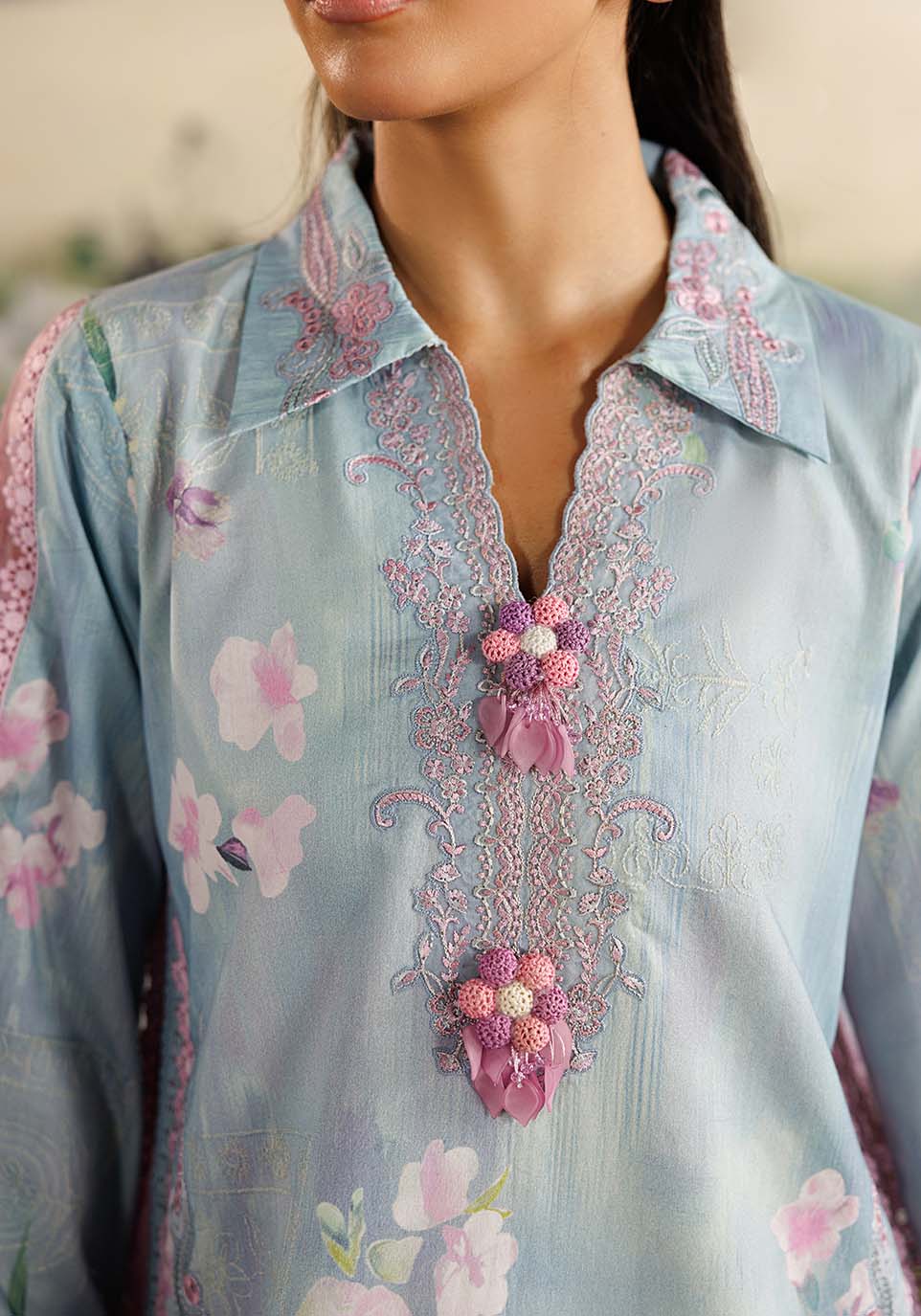 Zarqash | RimJhim The Moonsoon Edit 26 | SHABNAM ZQ001 - Casual Dress - available at Maria Faisal in UK and USA.