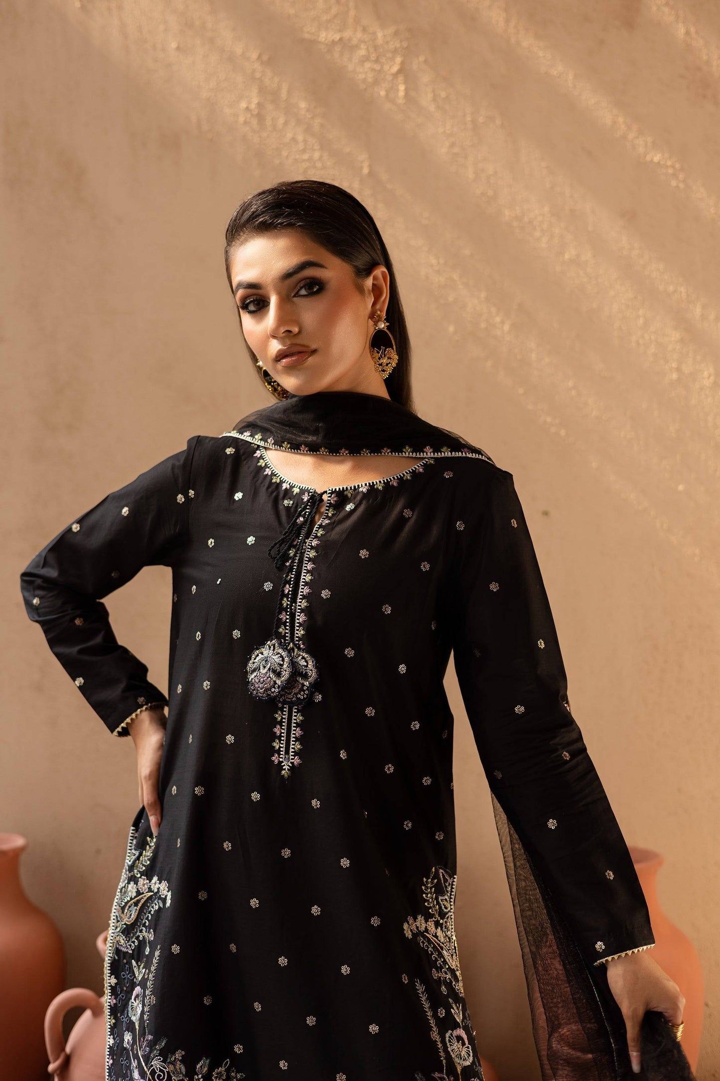 Batik | Nyra Embroidered Summer Solids | Varsha by Maria Faisal - Registered Vendor of : Batik - type : Ladies Clothes - 100% original wedding dresses