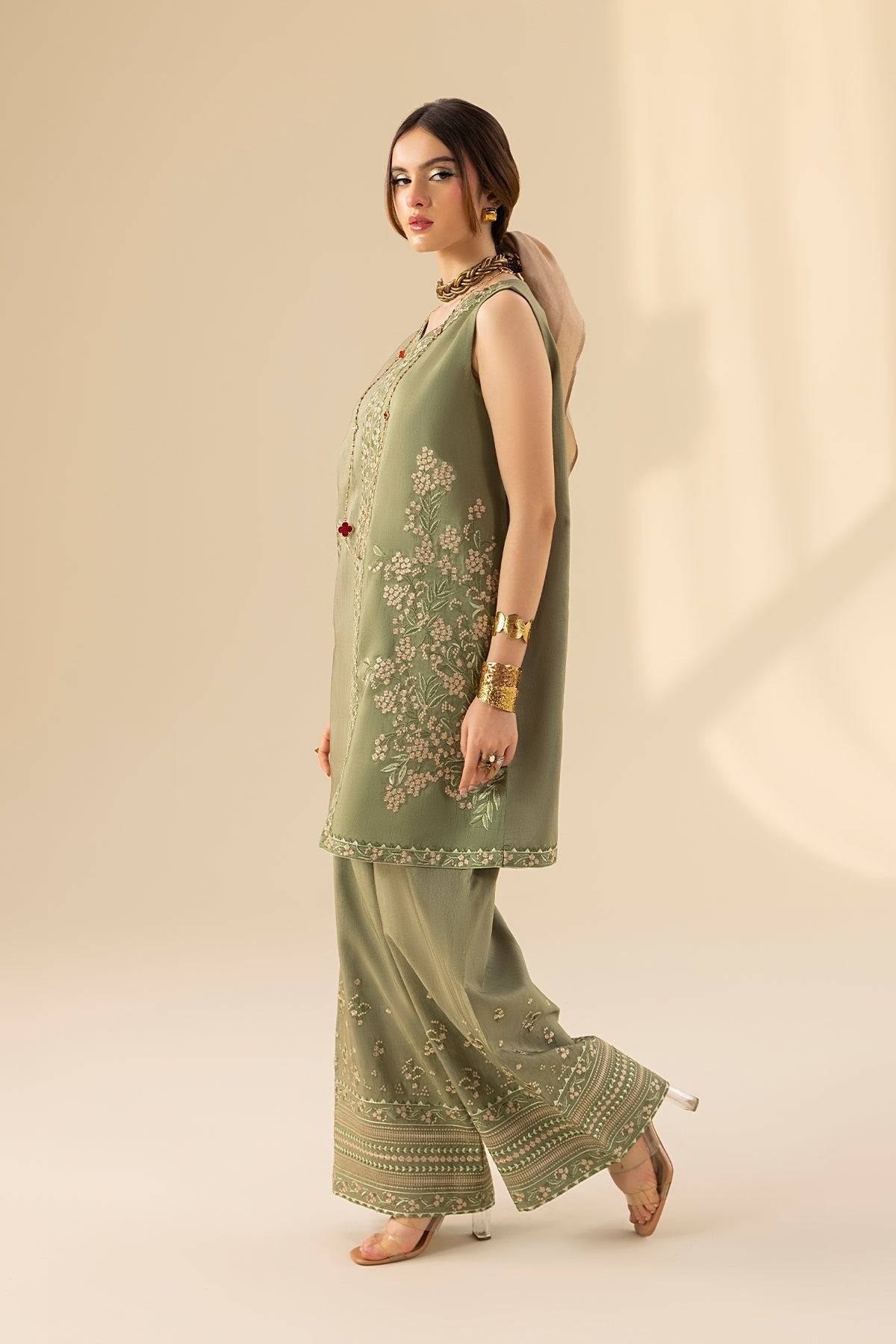 Erum Khan | Lillia Summer Edit | Olive Bloom by Maria Faisal - Registered Vendor of : Erum Khan - type : Ladies Clothes - 100% original wedding dresses