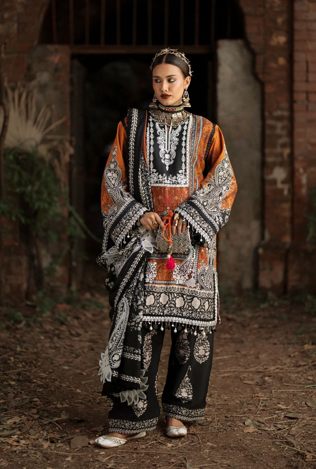AJR Couture | Sard Sham | Mahrukh - Casual Dress - available at Maria Faisal in UK and USA.