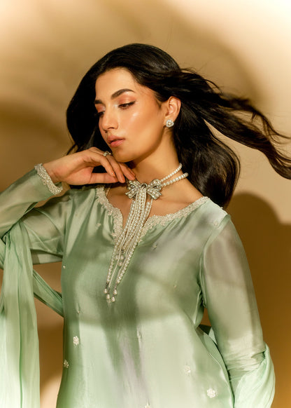 Mahum Asad | The Shadow Line | Halo - Formal Dress - available at Maria Faisal in UK and USA.