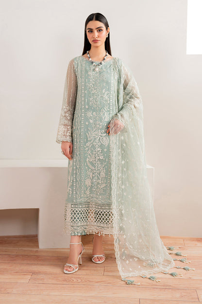 Baroque | Formals Collection | EMBROIDERED CHIFFON UF-680 - Formal Dress - available at Maria Faisal in UK and USA.