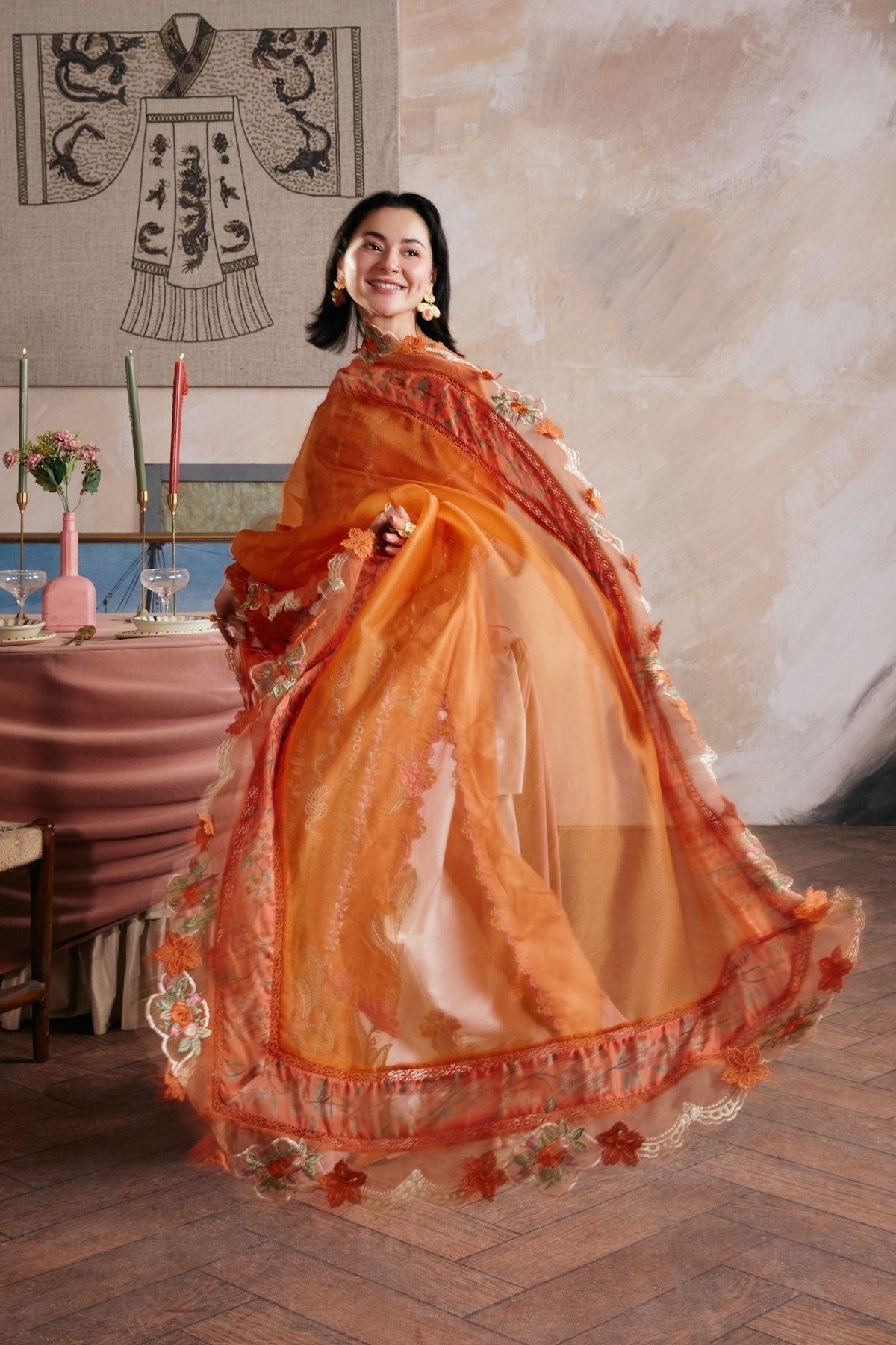 Maryam Hussain | Luxury Lawn 26 Vol 2 | Sharjeena - Luxury Dress - available at Maria Faisal in UK and USA.
