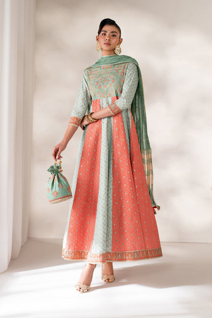 Baroque | Formals Collection | EMBROIDERED SILK UF-4141 - Formal Dress - available at Maria Faisal in UK and USA.