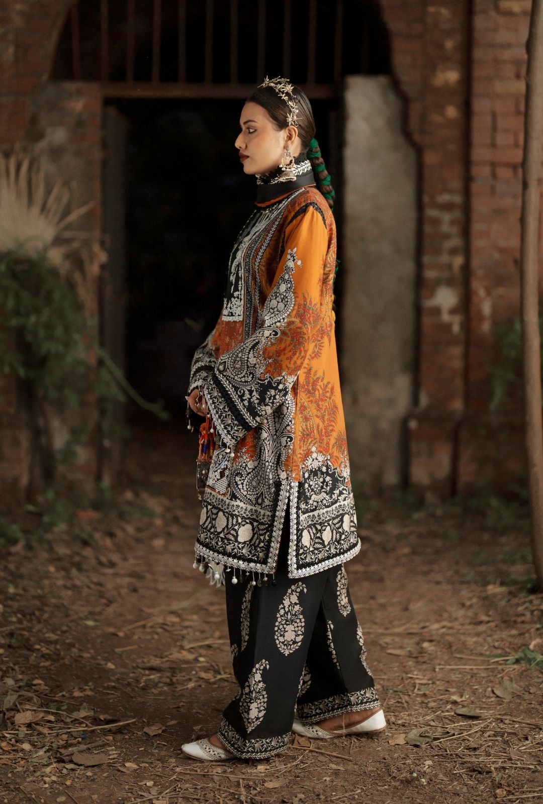 AJR Couture | Sard Sham | Mahrukh - Casual Dress - available at Maria Faisal in UK and USA.