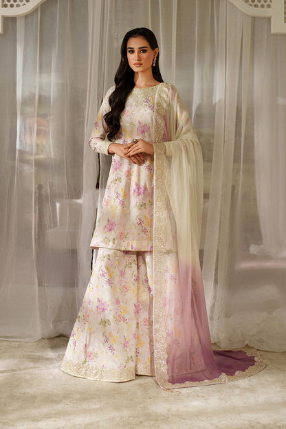 Iznik | Printed Formals | UE-544 - Formal Dress - available at Maria Faisal in UK and USA.