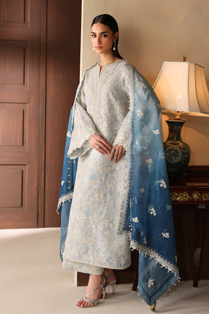 Baroque | Formals Collection | EMBROIDERED COTTON NET UF-4485 - Formal Dress - available at Maria Faisal in UK and USA.