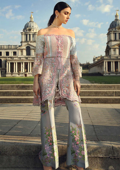 Layla Chatoor | Luxury Pret | Hi Lo Peplum Top - Luxury Dress - available at Maria Faisal in UK and USA.