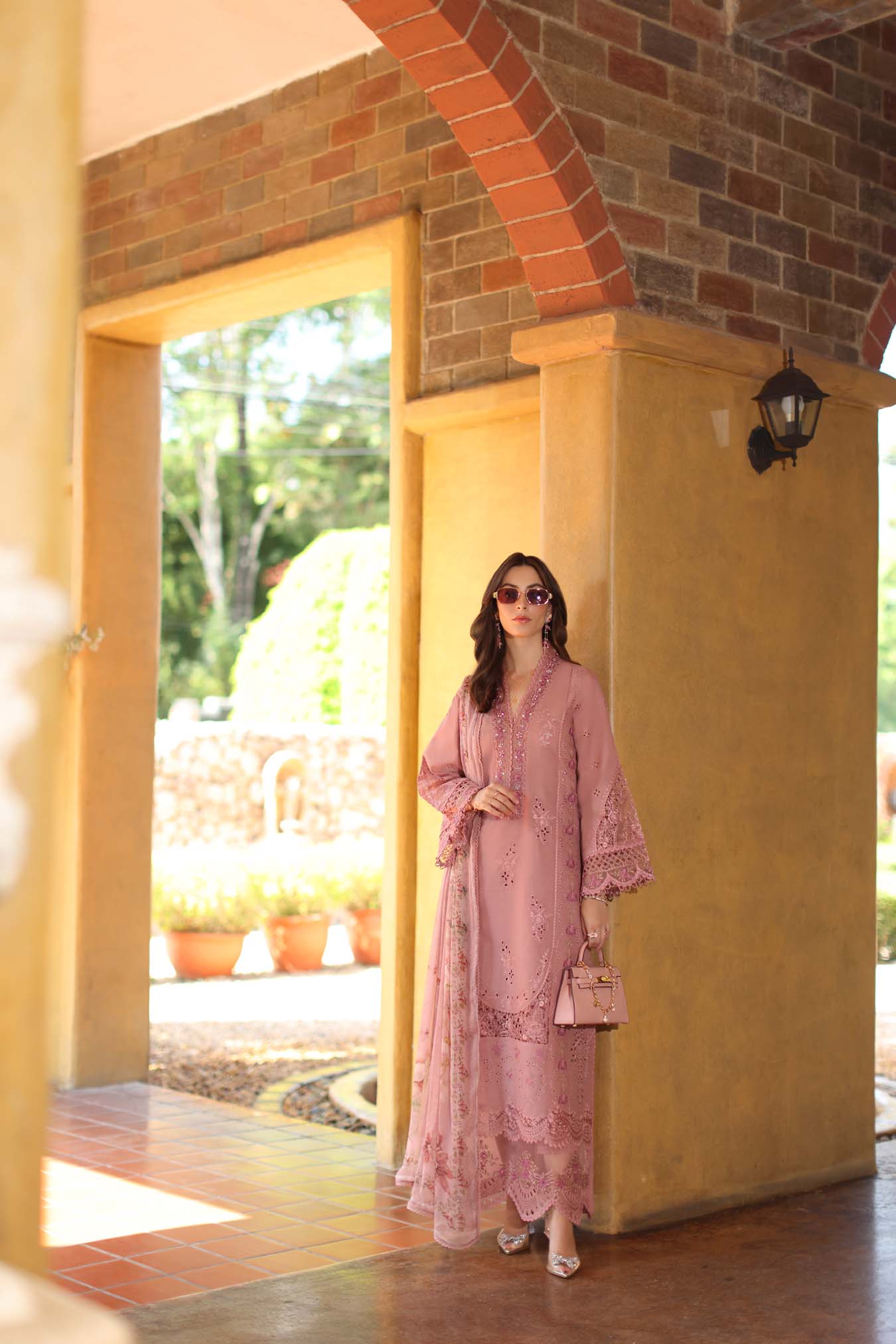 Saadia Asad | Luxury Eid Schiffli Laserkari 26 |D3 - B - Mirelle - Luxury Dress - available at Maria Faisal in UK and USA.
