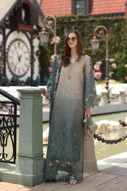 Noor by Saadia Asad | Eid Luxe Chikankari 26 | D4 - Smoke Zinc - Luxury Dress - available at Maria Faisal in UK and USA.