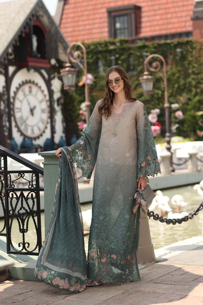 Noor by Saadia Asad | Eid Luxe Chikankari 26 | D4 - Smoke Zinc - Luxury Dress - available at Maria Faisal in UK and USA.