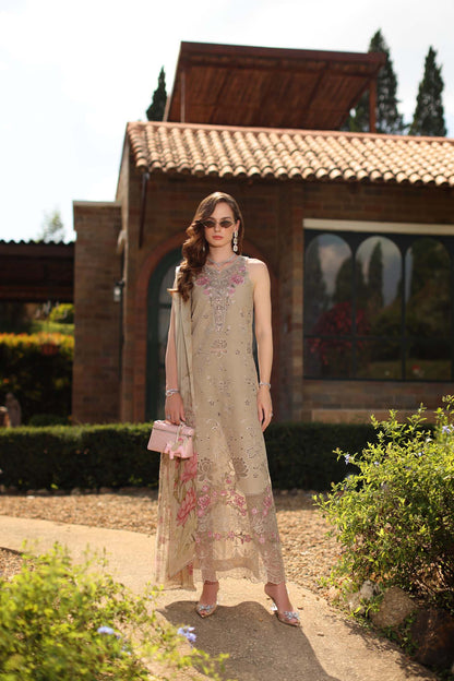 Saadia Asad | Luxury Eid Schiffli Laserkari 26 | D9 - B - Velisse - Luxury Dress - available at Maria Faisal in UK and USA.