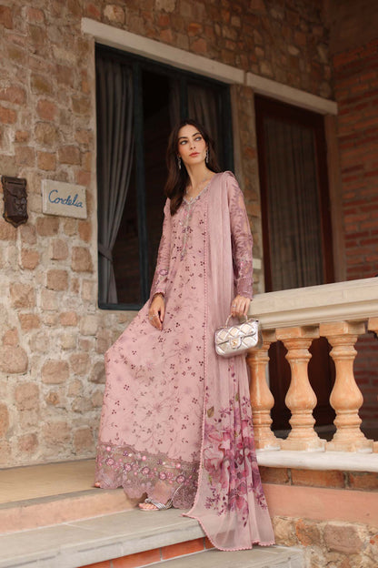 Saadia Asad | Luxury Eid Schiffli Laserkari 26 | D1 - B - Sorina - Luxury Dress - available at Maria Faisal in UK and USA.