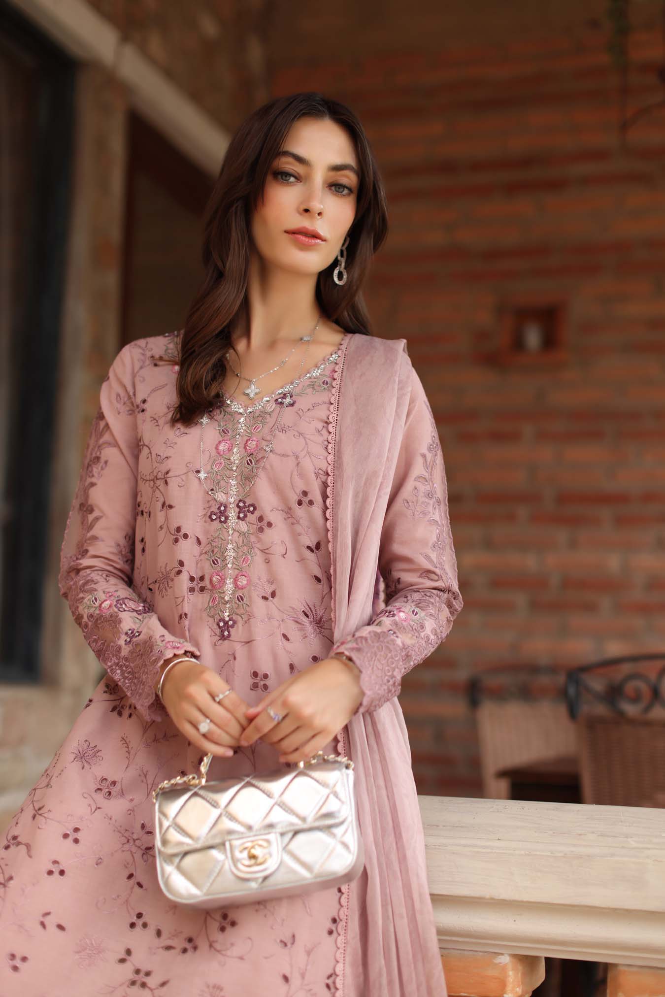 Saadia Asad | Luxury Eid Schiffli Laserkari 26 | D1 - B - Sorina - Luxury Dress - available at Maria Faisal in UK and USA.