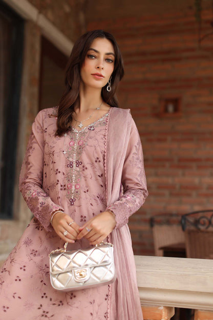Saadia Asad | Luxury Eid Schiffli Laserkari 26 | D1 - B - Sorina - Luxury Dress - available at Maria Faisal in UK and USA.