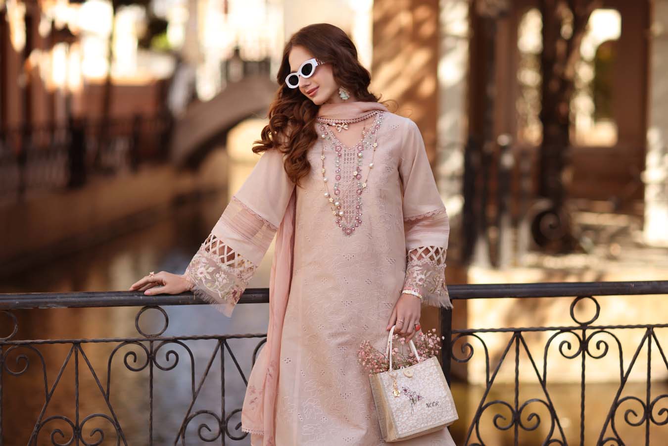 Noor by Saadia Asad | Eid Luxe Printkhaas 26 | D6 - B - Ballet Pink - Luxury Dress - available at Maria Faisal in UK and USA.