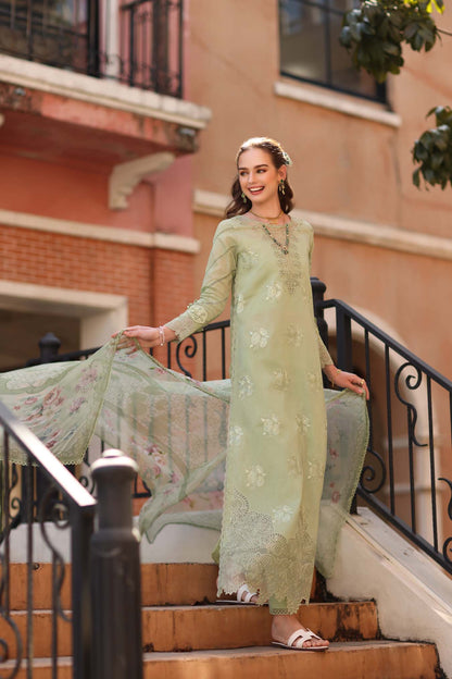Noor by Saadia Asad | Eid Luxe Printkhaas 26 | D2 - A - Opal Mint - Luxury Dress - available at Maria Faisal in UK and USA.