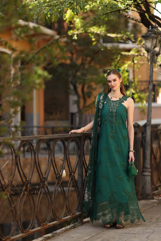 Noor by Saadia Asad | Eid Luxe Printkhaas 26 | D2 - B - Sage Green - Luxury Dress - available at Maria Faisal in UK and USA.