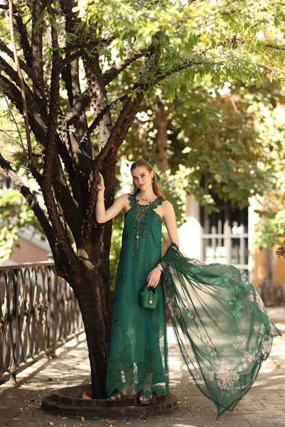 Noor by Saadia Asad | Eid Luxe Printkhaas 26 | D2 - B - Sage Green - Luxury Dress - available at Maria Faisal in UK and USA.