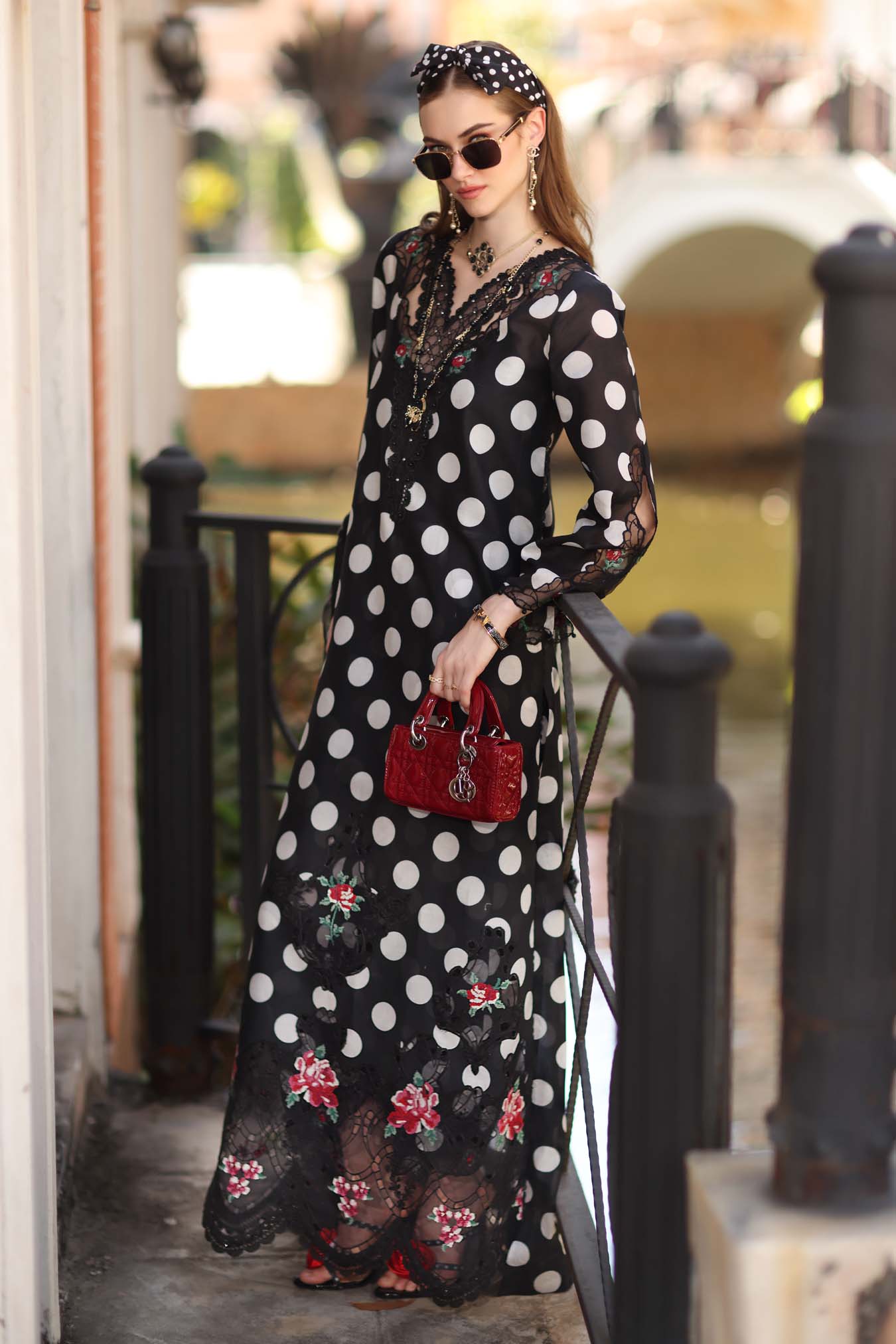 Noor by Saadia Asad | Eid Luxe Printkhaas 26 | D4 - A - Black Polka - Luxury Dress - available at Maria Faisal in UK and USA.