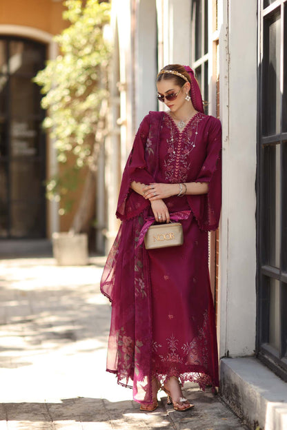 Noor by Saadia Asad | Eid Luxe Printkhaas 26 | D3 - A - Fushia Blush - Luxury Dress - available at Maria Faisal in UK and USA.
