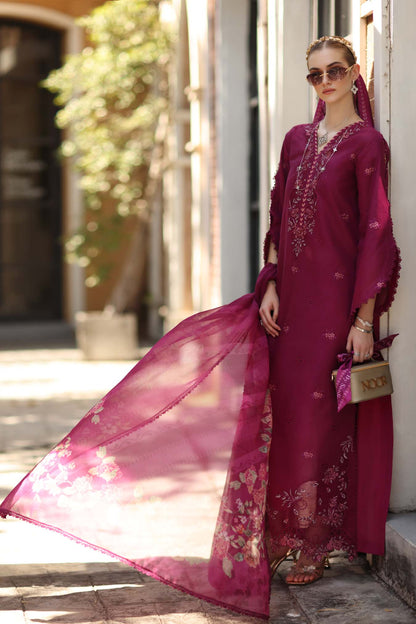 Noor by Saadia Asad | Eid Luxe Printkhaas 26 | D3 - A - Fushia Blush - Luxury Dress - available at Maria Faisal in UK and USA.