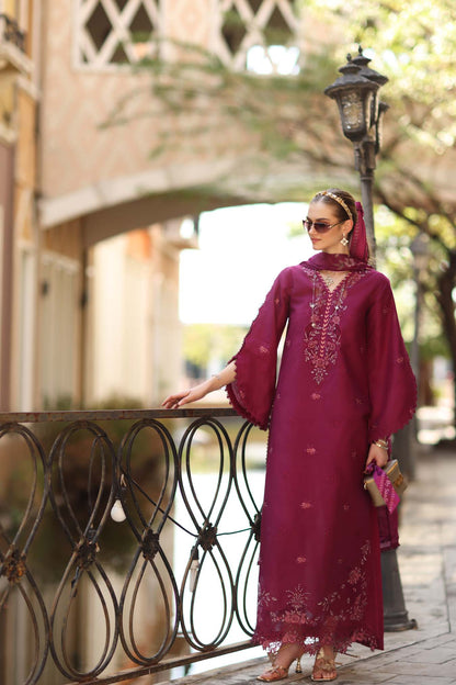 Noor by Saadia Asad | Eid Luxe Printkhaas 26 | D3 - A - Fushia Blush - Luxury Dress - available at Maria Faisal in UK and USA.