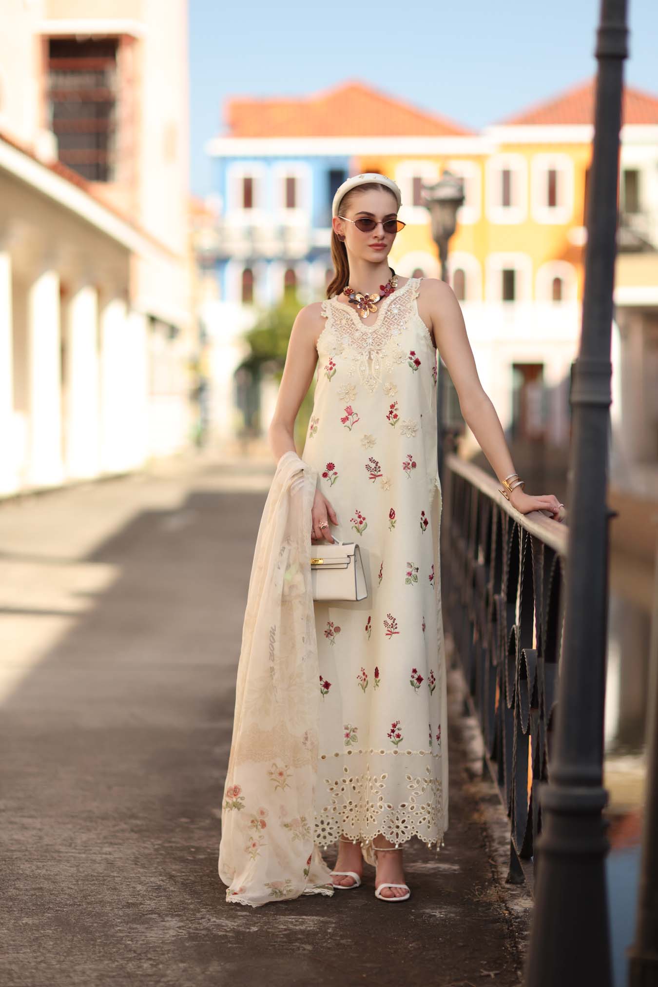 Noor by Saadia Asad | Eid Luxe Printkhaas 26 | D8 - A - Vanilla Mist - Luxury Dress - available at Maria Faisal in UK and USA.
