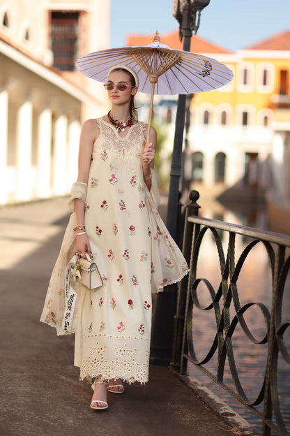 Noor by Saadia Asad | Eid Luxe Printkhaas 26 | D8 - A - Vanilla Mist - Luxury Dress - available at Maria Faisal in UK and USA.